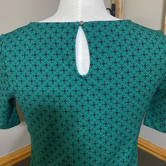 Banana Republic jade green & navy blue short sleeve dress size XSP - Picture 6 of 8